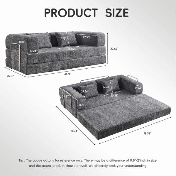modular sofa bed with flexible layout configurations
