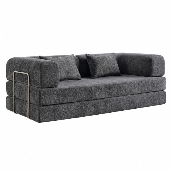 5-in-1 convertible folding sofa bed in modern living room