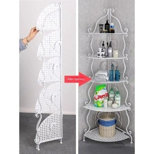 5 Tier Nordic Style Bathroom Storage Corner Rack 
