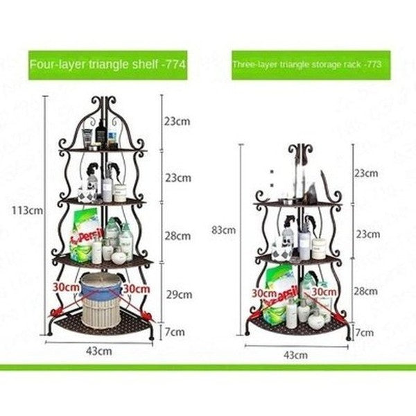 5 Tier Nordic Style Bathroom Storage Corner Rack 