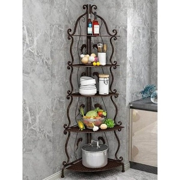 5 Tier Nordic Style Bathroom Storage Corner Rack 