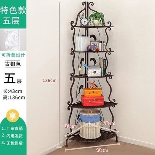 5 Tier Nordic Style Bathroom Storage Corner Rack 