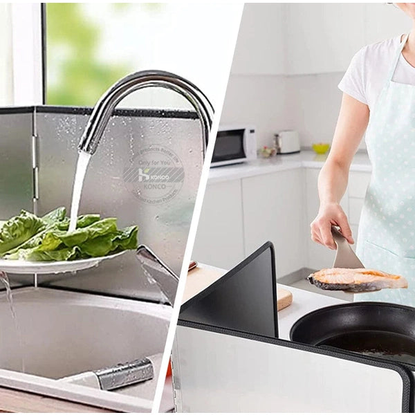 Oil Splash Insulation Board, Splatter Screen for Frying, Splatter Guard Stainless Steel, Gas Stove Oil Splash Guard, Kitchen Anti-Splatter Shield