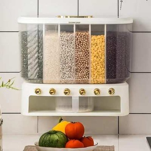 6 Grids Separate Rice Storage Box