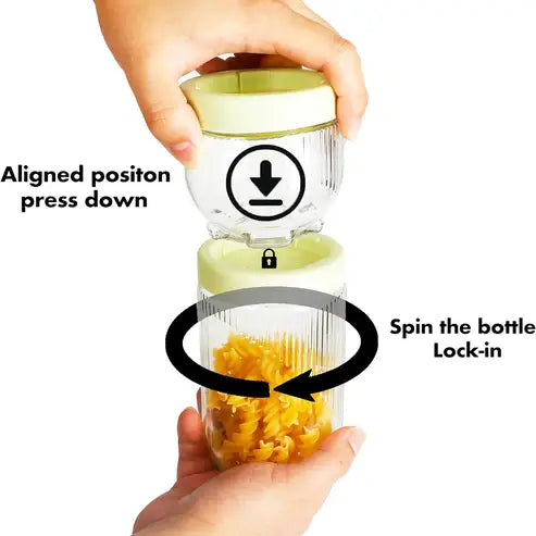 6-Pack Stackable Airtight Glass Jars