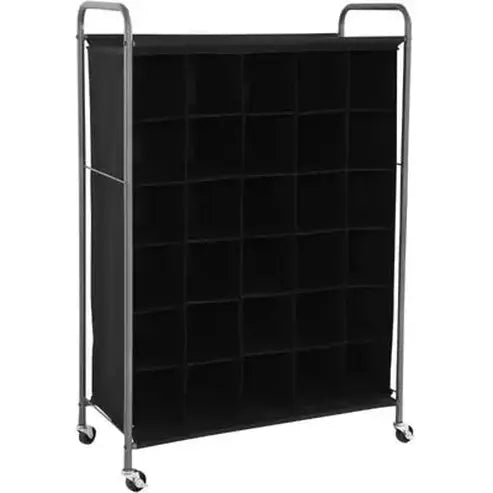 6 Tier Black Shoe Organizer: Store Up to 30 Pairs with Ease