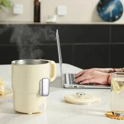 600W Folding Electric Kettle - Portable Travel Teapot