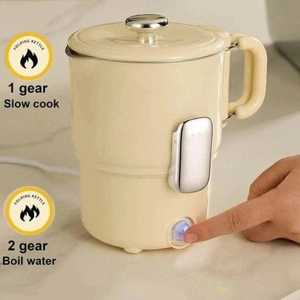 600W Folding Electric Kettle - Portable Travel Teapot