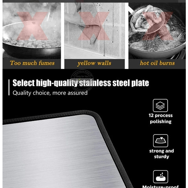 Oil Splash Insulation Board, Splatter Screen for Frying, Splatter Guard Stainless Steel, Gas Stove Oil Splash Guard, Kitchen Anti-Splatter Shield