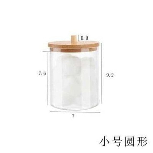 Acrylic Storage Jar Makeup Organizer Cotton