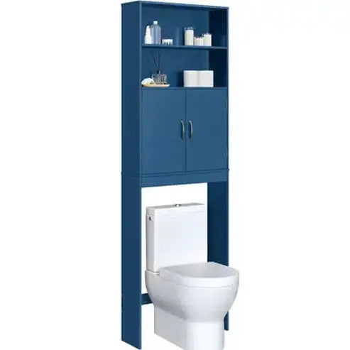 Adaptable Wooden Bathroom Over-Toilet Storage Shelving