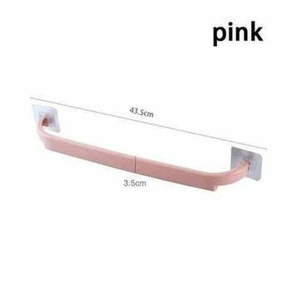 Adhesive Towel Rack Bathroom Towel Bar Shelf Wall Mounted