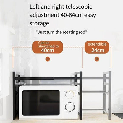 Adjustable 2-Tier Microwave Rack