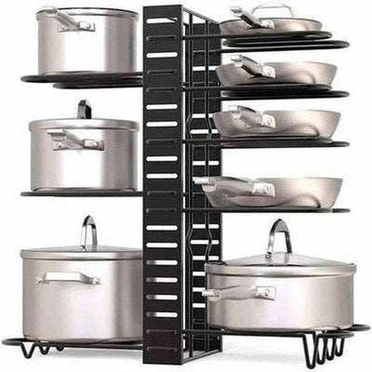 Adjustable Kitchen Rack for Pots and Pans Organizer