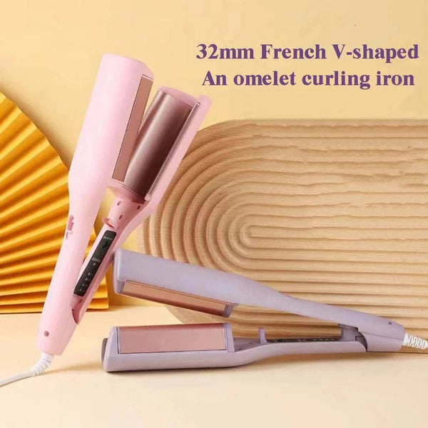 Adjustable Temperature Hair Curler for Long-Lasting Deep Wave French Styling