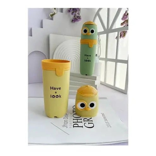 Adorable Cartoon Travel Toothbrush Cup Set
