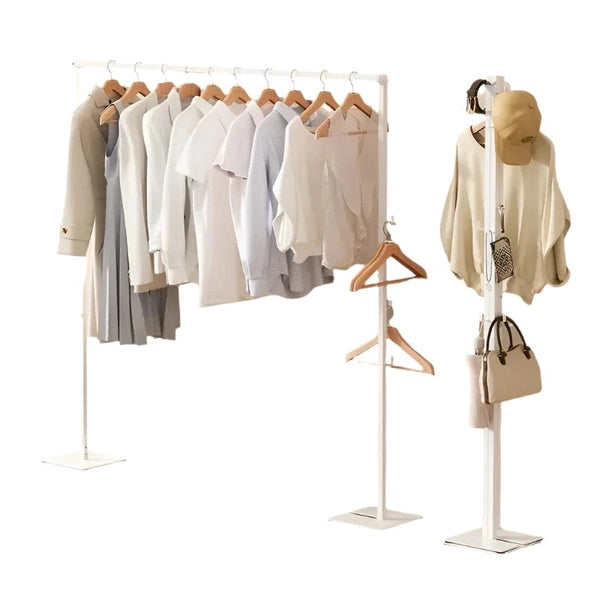 Balcony Clothes Drying Coat Rack, Bedroom Foldable Storage Coat Clothes Hanger