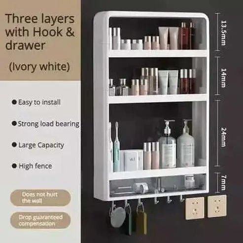 Bathroom Organizer Punch-free Wall-mounted Shelf