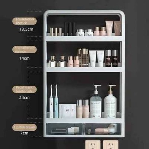 Bathroom Organizer Punch-free Wall-mounted Shelf