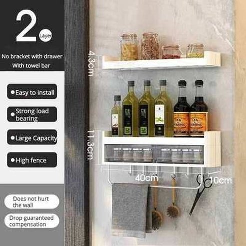 Bathroom Organizer Punch-free Wall-mounted Shelf