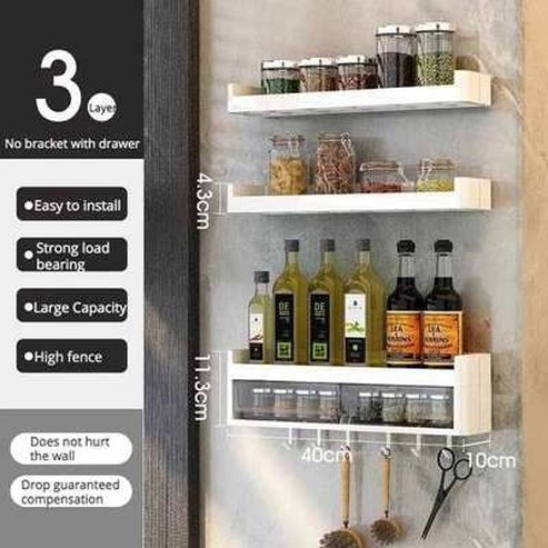 Bathroom Organizer Punch-free Wall-mounted Shelf