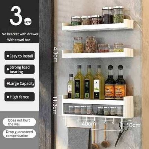 Bathroom Organizer Punch-free Wall-mounted Shelf