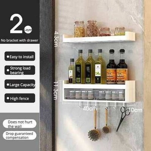 Bathroom Organizer Punch-free Wall-mounted Shelf