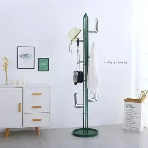 Cactus Shaped Iron Art Coat Rack for Stylish Clothes Storage