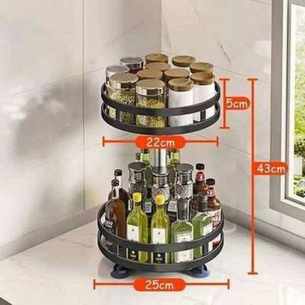 Carbon Steel Spice Rack Organizer for Kitchen Spices Storage