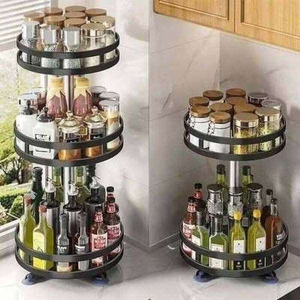 Carbon Steel Spice Rack Organizer for Kitchen Spices Storage