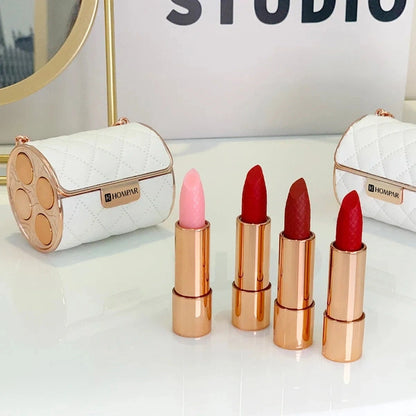 Chain Bag Lipstick Set, 4 Color Long Lasting Matte Lip Stick