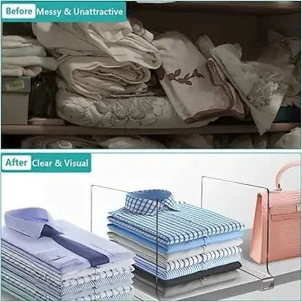 Clear Acrylic Closet Shelf Dividers