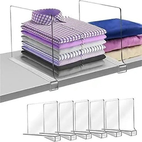 Clear Acrylic Closet Shelf Dividers