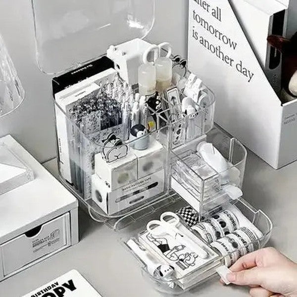 Clear Drawer Desk Organizer for Stationery and Papers
