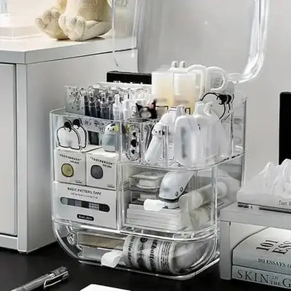 Clear Drawer Desk Organizer for Stationery and Papers