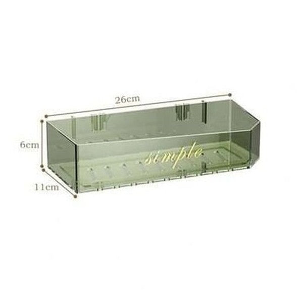 Clear bathroom storage rack for shampoo