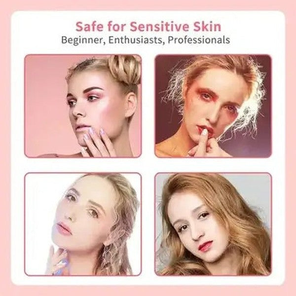 Compact Makeup Brush Set with Mirror