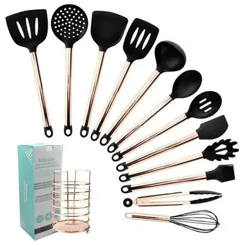 Complete Kitchen Tool Set: 31-Piece Silicone Cookware Collection