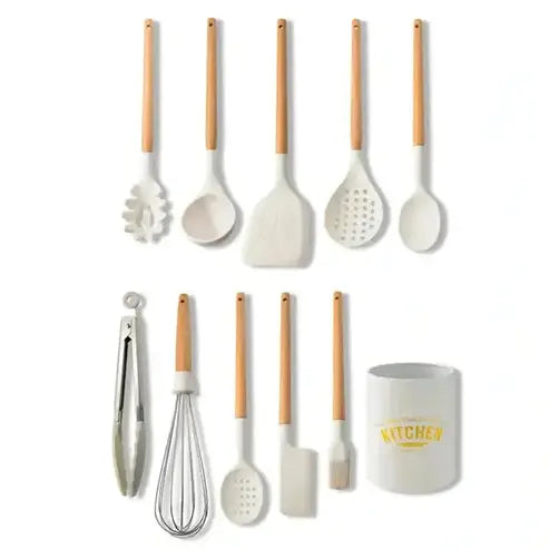 Complete Kitchen Tool Set: 31-Piece Silicone Cookware Collection