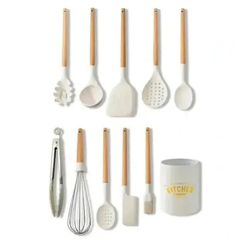 Complete Kitchen Tool Set: 31-Piece Silicone Cookware Collection