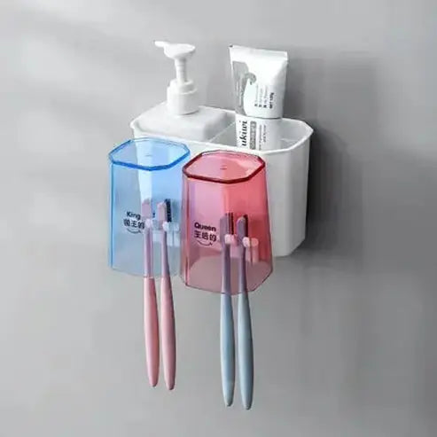 Convenient Wall-Mounted Toothbrush Holder Set