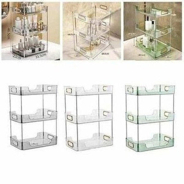 Countertop Clear Cosmetic Storage Rack Makeup Organizer