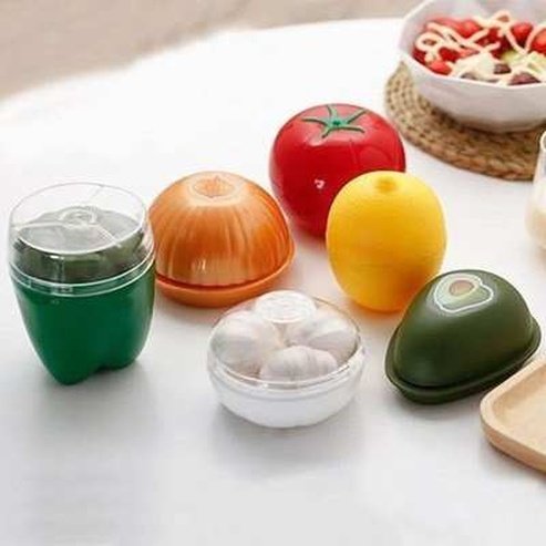 Creative plastic containers shaped like vegetables