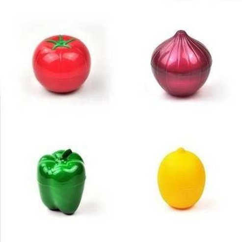 Creative plastic containers shaped like vegetables