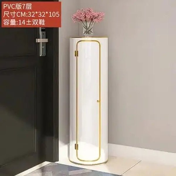 Cylindrical Shoe Storage Rack with a 360° Rotating Design