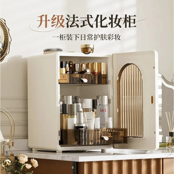 Desktop Cosmetics Storage Box, Large Capacity Dresser Cosmetic Cabinet