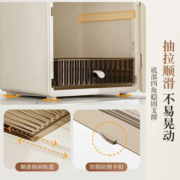 Desktop Cosmetics Storage Box, Large Capacity Dresser Cosmetic Cabinet