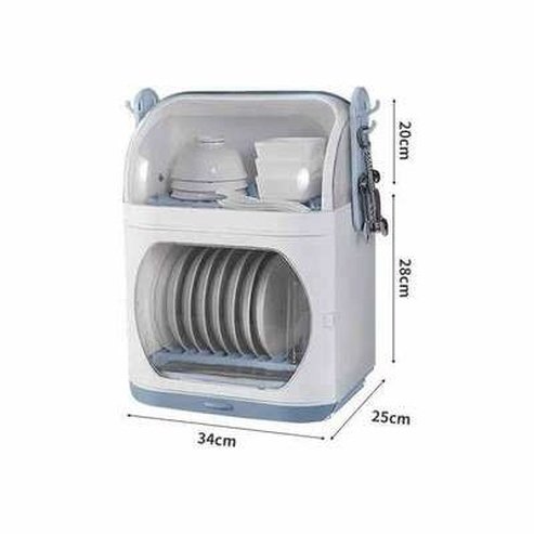 Dish storage rack drain cupboard