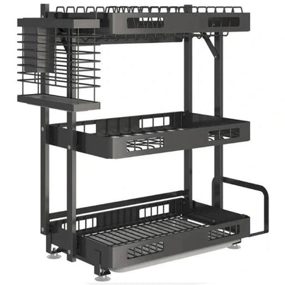 Dish Drying Rack Holder & Storage Organizer – Bowl, Plate, and Utensil Drainer