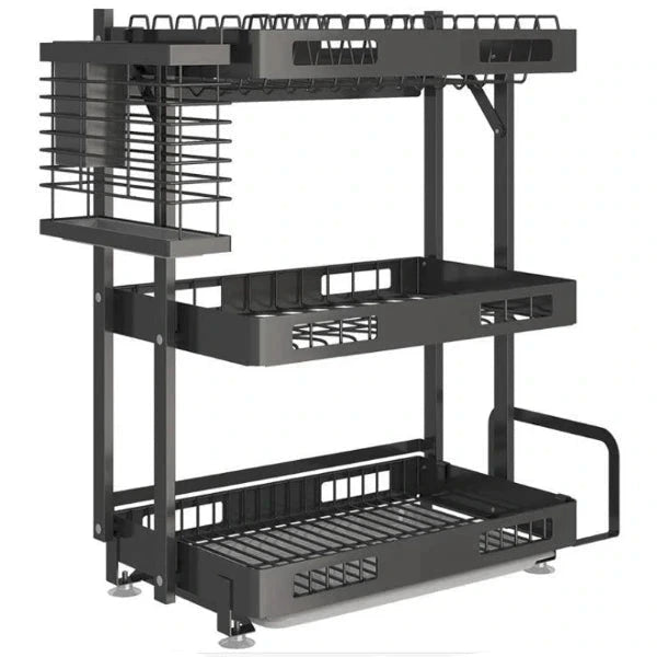 Dish Drying Rack Holder & Storage Organizer – Bowl, Plate, and Utensil Drainer